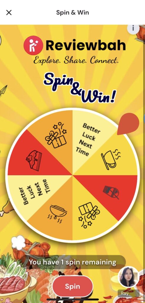 How to join our spin wheel event | Reviewbah